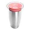 Munchkin Stainless Steel Sippy Cups for Toddlers 1-3, Spill Proof Miracle 360 Cup, Insulated, 10 Ounce, Pink view 2