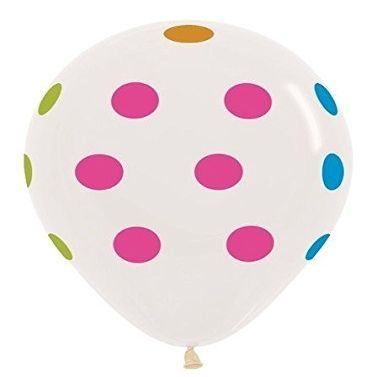 10 NEON UV Clear Polka Dots 11" Glow Blacklight Reactive Party Latex Balloons