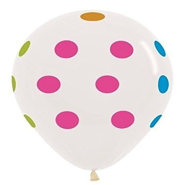 10 NEON UV Clear Polka Dots 11" Glow Blacklight Reactive Party Latex Balloons