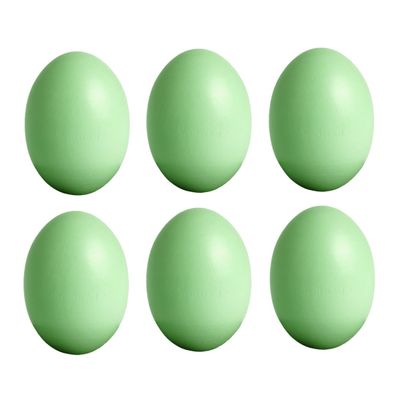 Andux Pack of 6 Easter Eggs Wooden Fake Eggs DIY Painting for Easter Christmas MZJJD-01