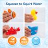 15 PCS Ocean Animals Rubber Bath Toy Water Squirters with Floating Bathtub Squeeze and Play Soft Sea Creatures anf Fishing Net for Baby, Toddlers and Kids view 3