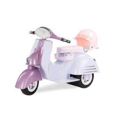 Our Generation  18-Inch Doll Accessories  Scooter  Vehicle Playset  Pretend Play 3+ Years  Ride in Style Scooter  Purple & Blue