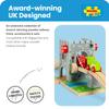 Bigjigs Rail Wooden Castle Drawbridge | Toy Accessories for Classic Wood Train Track Set | Ideal Medieval Themed Gifts for Kids Age 3+ | Fun Educational Playset for Knight & History Enthusiasts view 2