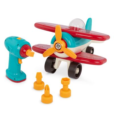 Battat Classic Construction Toy Pretend Play Toys Toddler Plane Playset Dexterity Building Toy 3+ Years Take Apart Airplane
