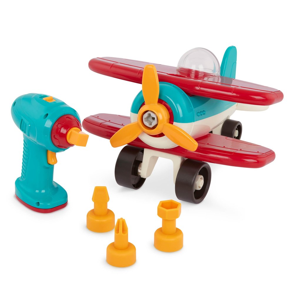 Battat  Classic Construction Toy  Pretend Play Toys  Toddler Plane Playset  Dexterity Building Toy  3+ Years Take  Apart Airplane
