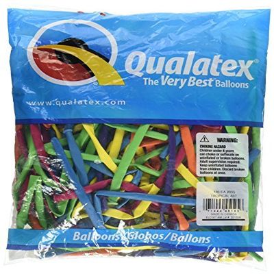 100 Tropical 260Q Assorted Modelling Balloons by Qualatex