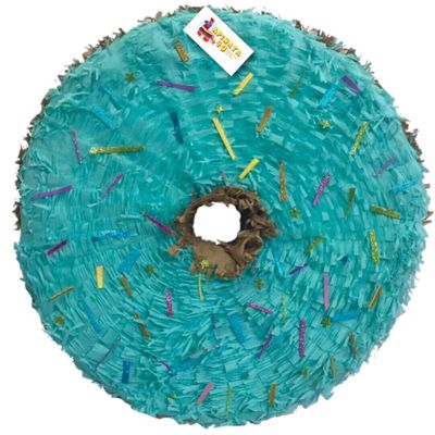 16" Teal Color Mint Doughnut Pinata With Sprinkles Donut Grow Up Party Sweets Themed Birthday Doughnut Themed Birthday Kids Teens Party