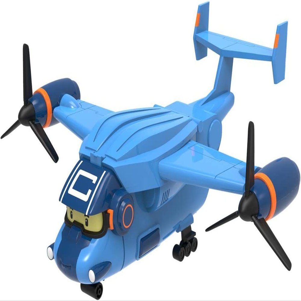 Robocar Poli Toys, Carey Carrier Sound & Light, Transport Cargo Plane Toy, Diecast Vehicle Storage Airplane, Kids Toys for Ages 3 and up