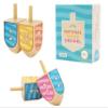 The Dreidel Company Extra Large Hand Painted Wood Hanukkah Dreidels, 2-Pack Ocean Dreidel Design view 4