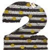 20" Black White & Gold Number Two Pinata Second Birthday Party Supplies 2nd view 1