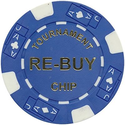 100 TEXAS HOLD'EM RE-BUY TOURNAMENT POKER CASINO CHIPS 11.5 GR CLAY COMPOSITE