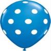100 Pcs Blue/White dots Latex Balloons Party Favor wedding Birthday US by www.embellishmentworld.com view 1