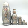 BuyRussianGifts Unique Shape Russian Nesting Doll Princess Hand Painted 5 Piece Doll view 2