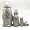 BuyRussianGifts Unique Shape Russian Nesting Doll Princess Hand Painted 5 Piece Doll view 3