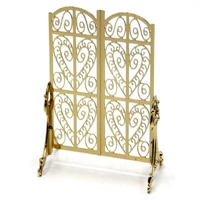 Melody Jane Dolls Houses Miniature Fireplace Accessory Ornate Victorian Fire Screen Guard