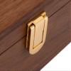 Alex Cramer Le Club' Luxury Domino Set with Handcrafted Walnut Case and Cribbage/Counter Top - Tournament Quality 28 Indestructible (Double 6 Domino Set with Brass Plate) view 4