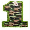 APINATA4U 20" Tall Green Camouflage Number One Pinata Woodland Theme view 1