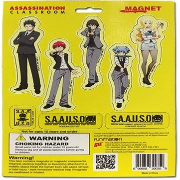 Assassination Classroom 39035 Karma, Nagisa Group Magnet Collection, 6", Multi Color