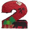 20" Number Two Pinata Lumberjack Theme Lumberjack Birthday Party Supplies Oh Deer Second Birthday Two Wild view 1