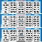 3 on Bingo Paper Sheets- Case of 3000 Sheets and 9000 Faces- Color Blue