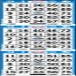 3 on Bingo Paper Sheets- Case of 3000 Sheets and 9000 Faces- Color Blue