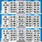 3 on Bingo Paper Sheets- Case of 3000 Sheets and 9000 Faces- Color Blue view 1