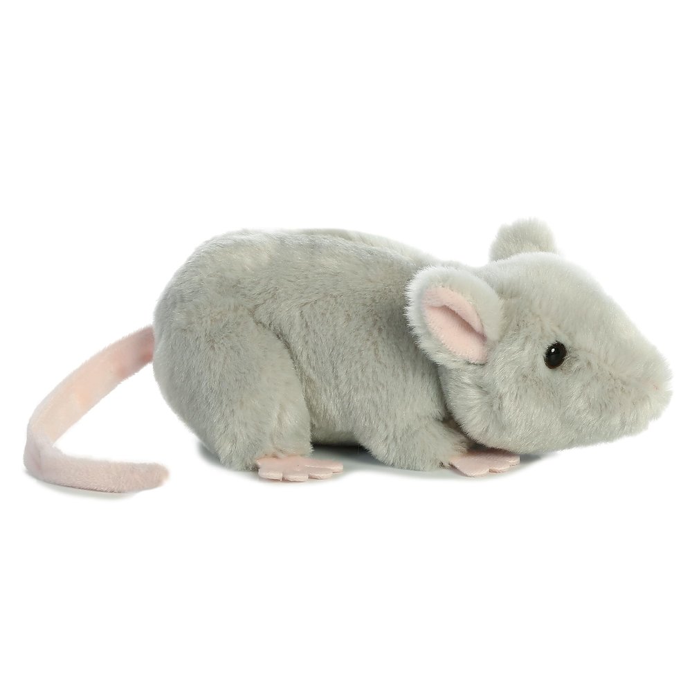 Aurora Adorable Mini Flopsie Mouse Stuffed Animal - Mini Companions Ready for Playful Adventures - for Kids All Ages, Toddlers, Adults, and Families - Gray 7 Inches