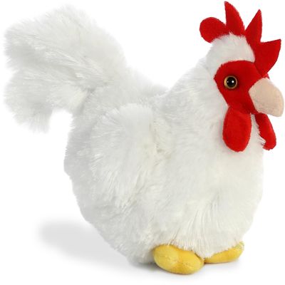 Aurora Adorable Mini Flopsie Chicken Stuffed Animal - Mini Companions Ready for Playful Adventures - for Kids All Ages, Toddlers, Adults, and Families - White 5.5 Inches