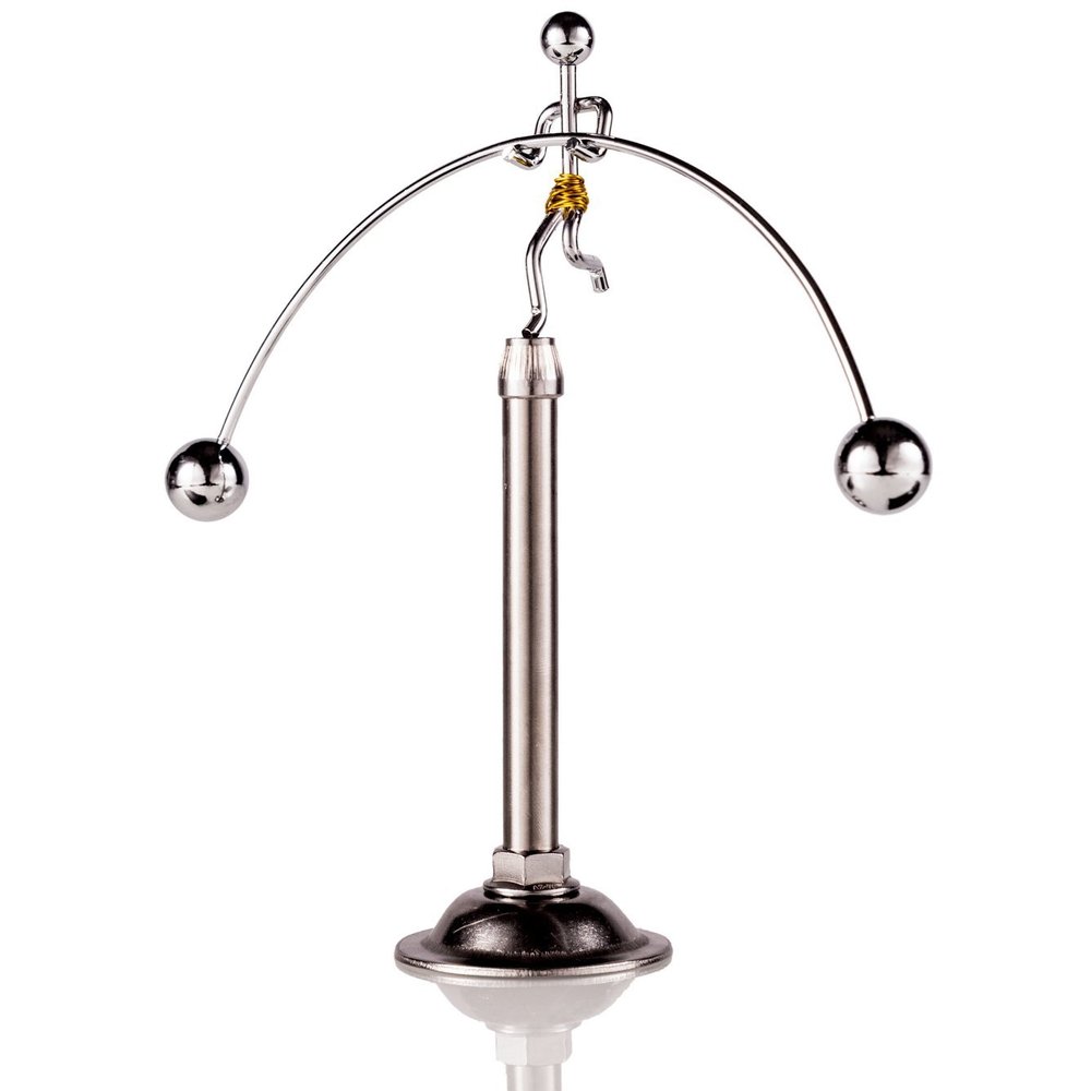 Sunnytech Steel Balance Toy Weightlifter Kinetic Art Balance Toy Balancing Decompressive Science Psychology Home Offic Decor Desk Decor WJ049
