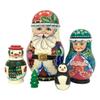BuyRussianGifts Santa with Toys Stacking Russian Nesting Dolls Hand Painted 5 Piece Set view 1