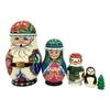 BuyRussianGifts Santa with Toys Stacking Russian Nesting Dolls Hand Painted 5 Piece Set view 2