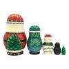 BuyRussianGifts Santa with Toys Stacking Russian Nesting Dolls Hand Painted 5 Piece Set view 4