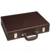16-inch Premium Backgammon Set - Dark Brown Board, White and Orange Points view 2