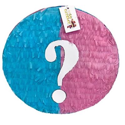 APINATA4U Pink or Blue Gender Reveal Pinata 16" Gender Reveal Party Favor He or She?