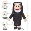 25" Nun, Peach, Full Body, Ventriloquist Style Puppet view 3