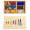 New Sky Montessori Checker Board Beads Early Development Mathematics Material for Kids Wooden Toy Montessori Math Learning Addition and Subtraction Aids view 1