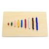 New Sky Montessori Checker Board Beads Early Development Mathematics Material for Kids Wooden Toy Montessori Math Learning Addition and Subtraction Aids view 4