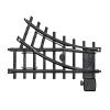 Lionel Ready-to-Play Left & Right Hand Interchange 2-Piece Black Plastic Track Pack view 1