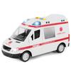 Liberty Imports Ambulance Toy Car with LED Lights & Siren Sound Effects - Friction Powered Wheels Plastic Rescue Vehicle Toy for Kids & Toddlers view 1
