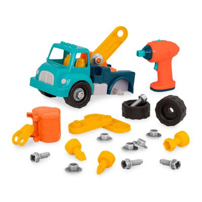 Battat Classic Construction Toy Pretend Play Tools Toddler Trucks Dexterity Building Toy 3+ Years Take Apart Crane