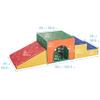ECR4Kids SoftZone Single Tunnel Climber, Toddler Playset, Assorted, 3-Piece view 2