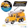 Driven by Battat  7-Inch Crane Truck Toy with Lights & Sounds, Movable Parts, Construction Vehicle for Boys & Girls, Durable Design, Realistic Details, 3+ Years Toy for Kids view 4
