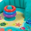 SwimSchool Baby Splash Play Mat with Adjustable Canopy  Inflatable Play Pool for Babies & Infants with Backrest  Includes Baby Water Toy Rings view 3