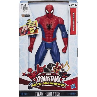 Marvel Ultimate Spider-Man Web Warriors Titan Hero Tech Electronic Spider-Man 12-Inch Figure