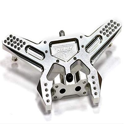 Billet Machined Silver Rear Shock Tower for Traxxas 1/10 Slash 2WD 3638