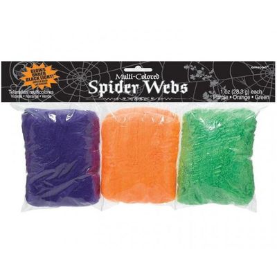 Amscan | Halloween Trick or Treat Party Decoration | Stretchable Polyester Spider Web | 1 oz | Multi Colored