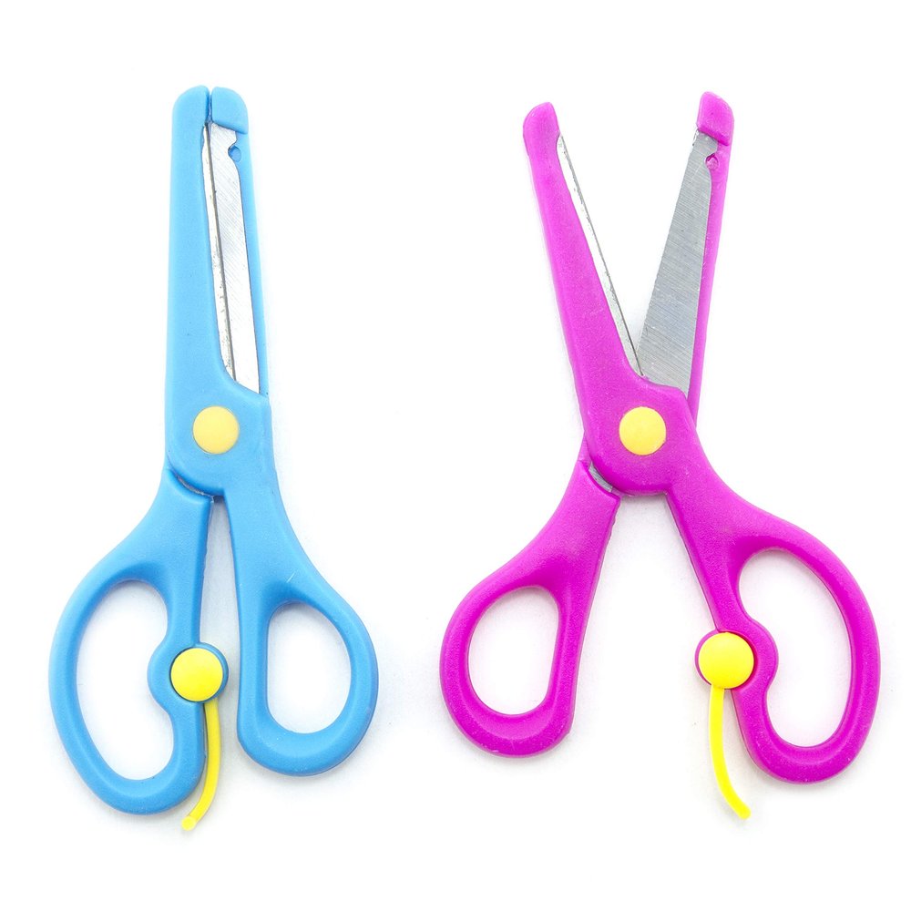D2-005 Kids Safe Blunt Tip Easy to Use Scissors 5.5'' - Set of 2