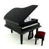 1:12 Scale Black Piano with Stool Set #05913 view 2