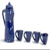 1:12 Scale 5 Pc Blue Spatter Coffee SET #D2789 view 1