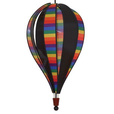 In the Breeze 1098 Next Generation 8-Panel Hot Air Balloon, Jumbo, 24", Rainbow Stripe/Black